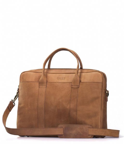 O My Bag Laptop Shoulder Bag The Harvey camel hunter leather