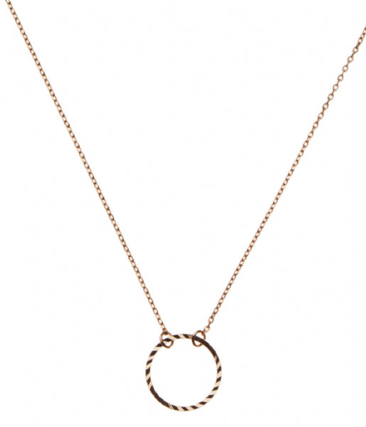 Orelia Necklace Circle Cut Out Ditsy Necklace pale gold plated (8351)