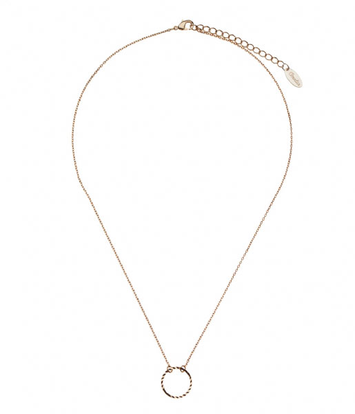 Orelia Necklace Circle Cut Out Ditsy Necklace pale gold plated (8351)