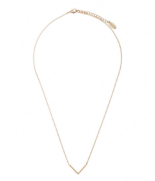 Orelia Necklace Clean V Necklace pale gold plated (8041)