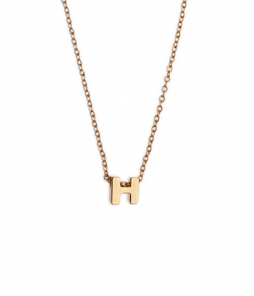 Orelia Necklace Necklace Initial H pale gold plated (10751)