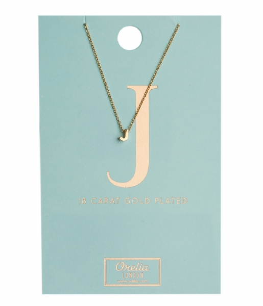 Orelia Necklace Necklace Initial J pale gold (10750)