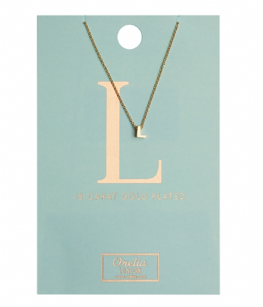 Orelia Necklace Necklace Initial L pale gold plated (10375)