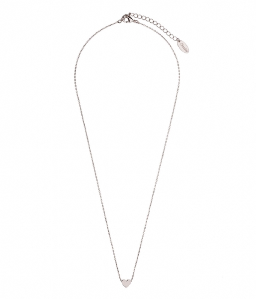 Orelia Necklace Thread Through Heart Necklace silver (20097)