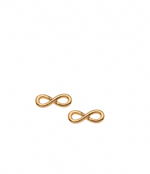 Orelia Earring Tiny Infinity Stud Earrings pale gold (10450)