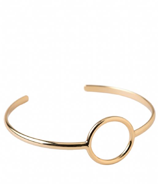 Orelia Bracelet Open Circle Open Bangle Bracelet pale gold plated (22072)