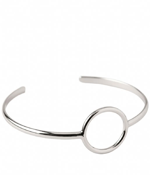 Orelia Bracelet Open Circle Open Bangle Bracelet silver plated (22073)