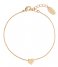 Orelia Bracelet Thread Thru Heart Chain Bracelet pale gold (22066)