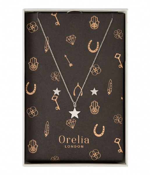 Orelia Earring Brushed Star Giftbox silver plated (22395)