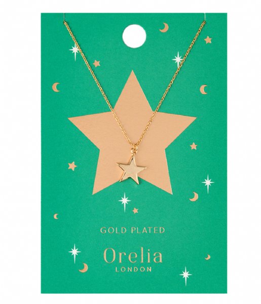 Orelia Necklace Chunky Star Charm Necklace gold plated (22371)