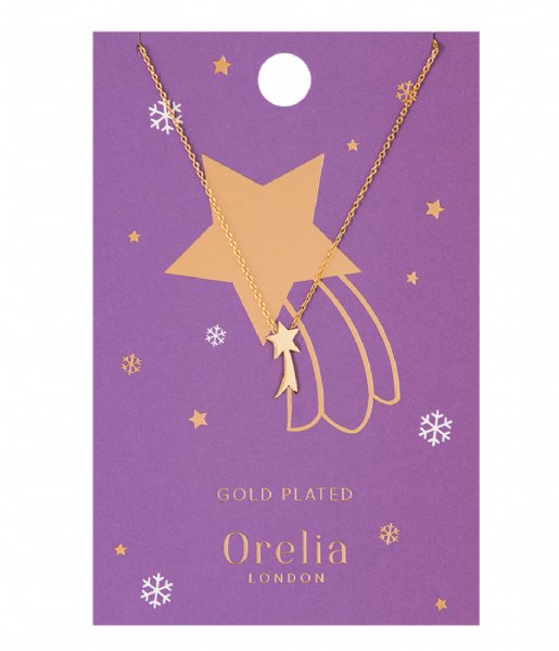 Orelia Necklace Shooting Star Charm Necklace gold plated (22375)
