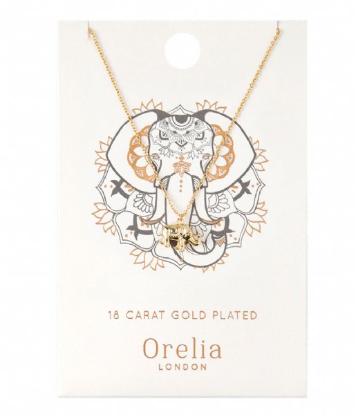 Orelia Necklace Spiritual Elephant Ditsy Necklace pale gold (21366)