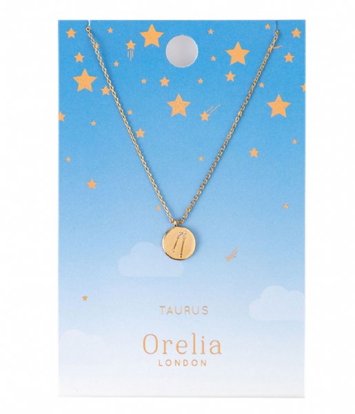 Orelia Necklace Taurus Constellation Necklace pale gold plated (20658)