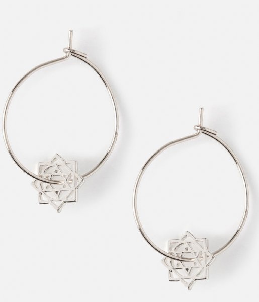 Orelia Earring Chakra Hoop Earrings silver plated (23002)