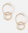 Orelia Earring Hex Charm Hoop Earring gold plated (22229)