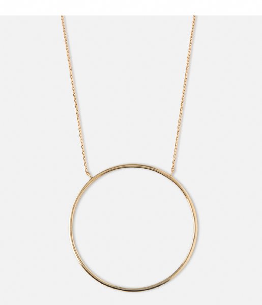 Orelia Necklace Large Open Circle Necklace pale gold plated (23041)