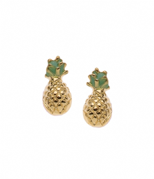 Orelia Earring Enamel Pineapple Stud Earrings multi (ORE21292)