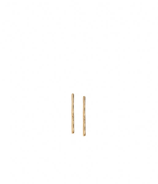 Orelia Earring Fine Bar Stud Earrings pale gold plated (10041)