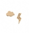 Orelia Earring Cloud And Lightening Earrings pale gold plated (21001)
