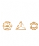 Orelia Earring Elements Earring Multi Pack pale gold (21009)