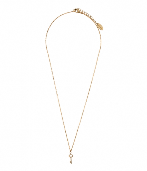 Orelia Necklace Key To My Heart Giftcard pale gold plated (21184)