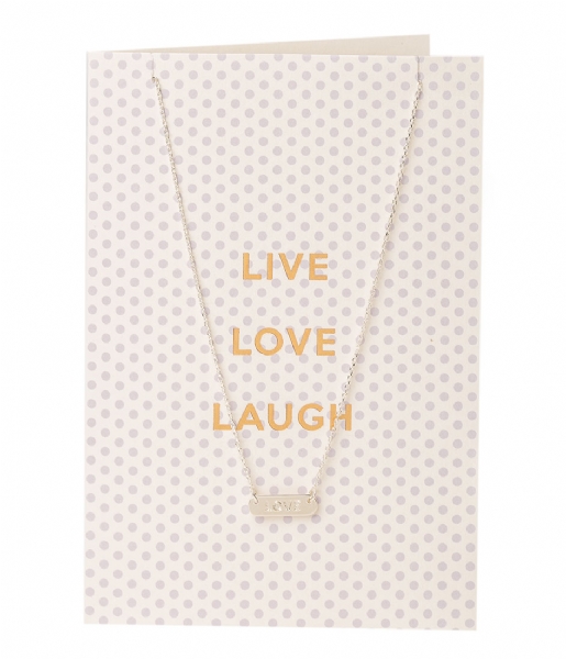 Orelia Necklace Live Love Laugh Giftcard silver plated (21119)