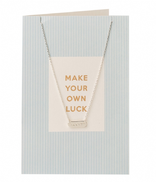 Orelia Necklace Make Your Own Luck Giftcard silver plated (21118)