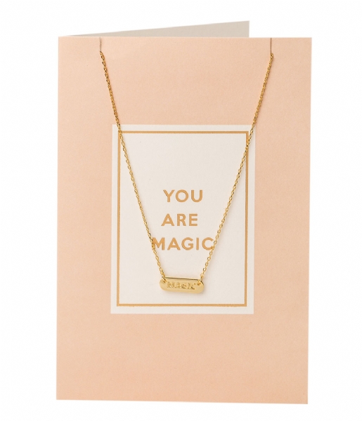 Orelia Necklace You Are Magic Giftcard pale gold plated (21121)