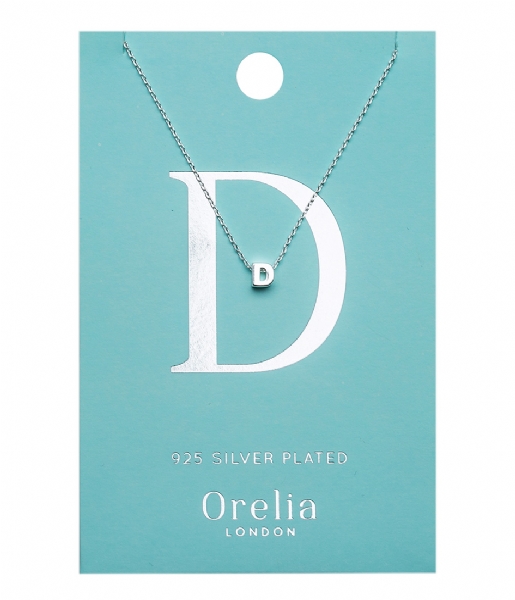 Orelia Necklace Necklace Initial D silver plated (21141)