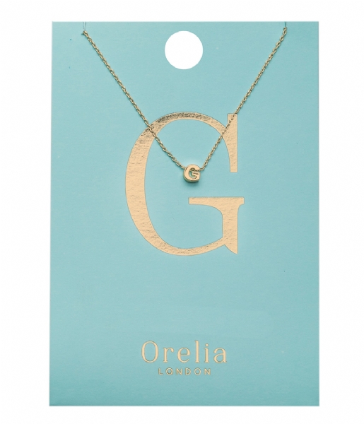 Orelia Necklace Necklace Initial G pale gold plated (21144)
