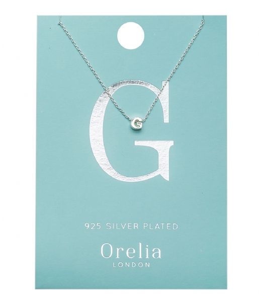 Orelia Necklace Necklace Initial G silver plated (21145)