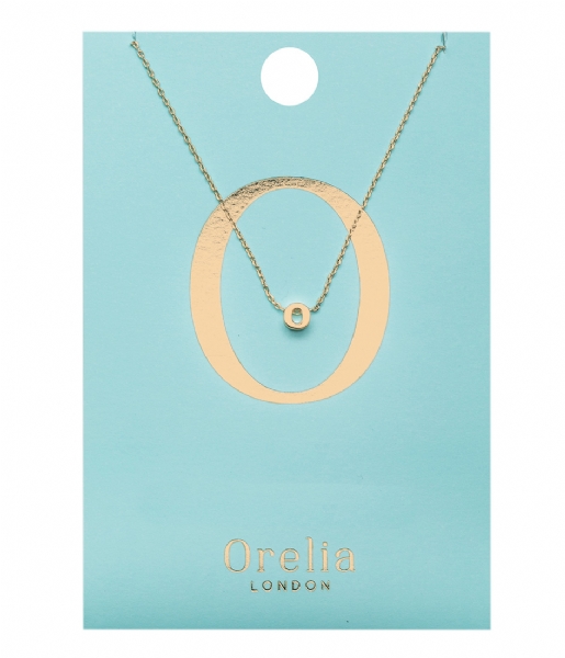 Orelia Necklace Necklace Initial O pale gold (ORE21152)