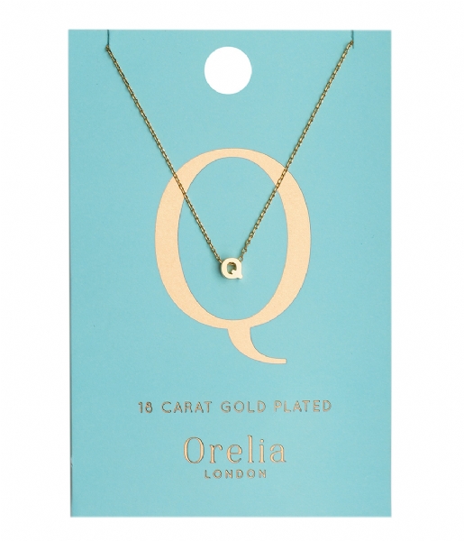 Orelia Necklace Necklace Initial Q pale gold (ORE21156)