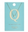 Orelia Necklace Necklace Initial Q pale gold (ORE21156)
