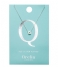 Orelia Necklace Necklace Initial Q silver plated (ORE21157)