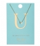 Orelia Necklace Necklace Initial U pale gold plated (21162)