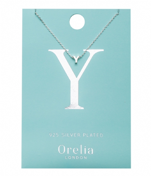 Orelia Necklace Necklace Initial Y silver plated (21171)