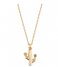 Orelia Necklace Flower Cactus Charm Ditsy Necklace pale gold plated (22837)