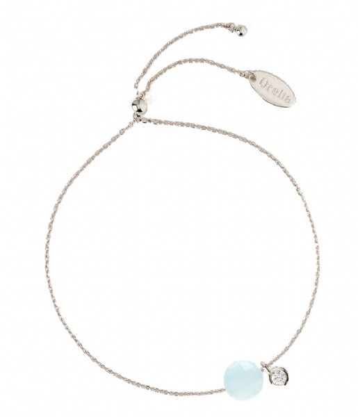 Orelia Bracelet Faced Stone Adjustable Bracelet  silver (22807)