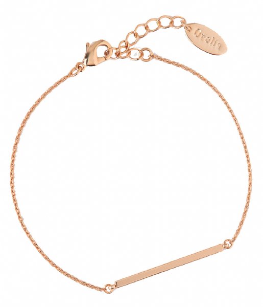 Orelia Bracelet Horizontal Bar Chain Bracelet rose gold color (22744)