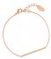 Orelia Bracelet Horizontal Bar Chain Bracelet rose gold color (22744)