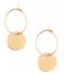 Orelia Earring Mini Coin Hoop Earring pale gold (22228)
