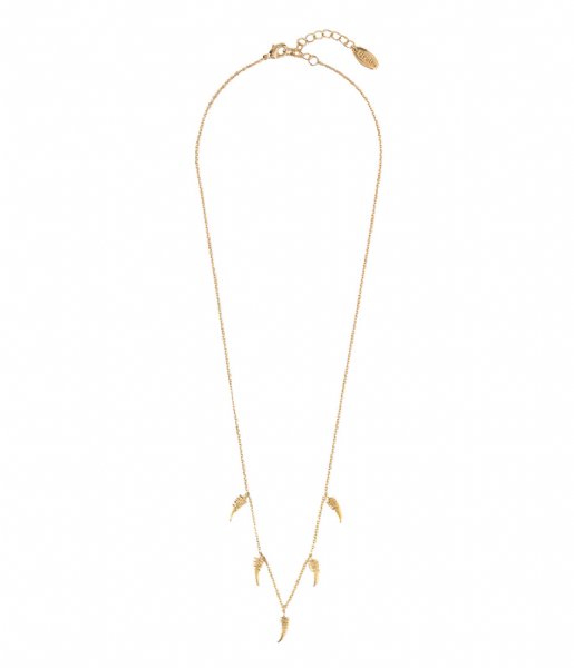 Orelia Necklace Mini Tusk Station Necklace pale gold plated (22773)
