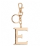 Orelia Keyring Key Ring Initial E pale gold