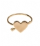 Orelia Ring Arrow Heart Ring pale gold (ORE20279)