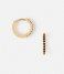 Orelia Earring Mini Pave Coloured Hoop Earring pale gold (ORE23229)