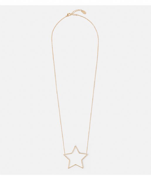 Orelia Necklace Large Open Star Necklace pale gold plated (23350)
