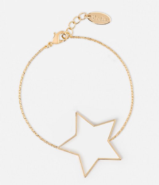Orelia Bracelet Large Open Star Bracelet pale gold plated (23360)