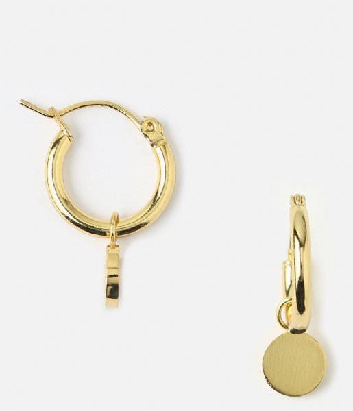 Orelia Earring Chunky Mini Coin Hoop Earrings gold plated (ore25047)