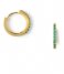 Orelia Earring Orelia oorringetjes goudkleurig met groene steentjes Goudkleurig (ORE25207)